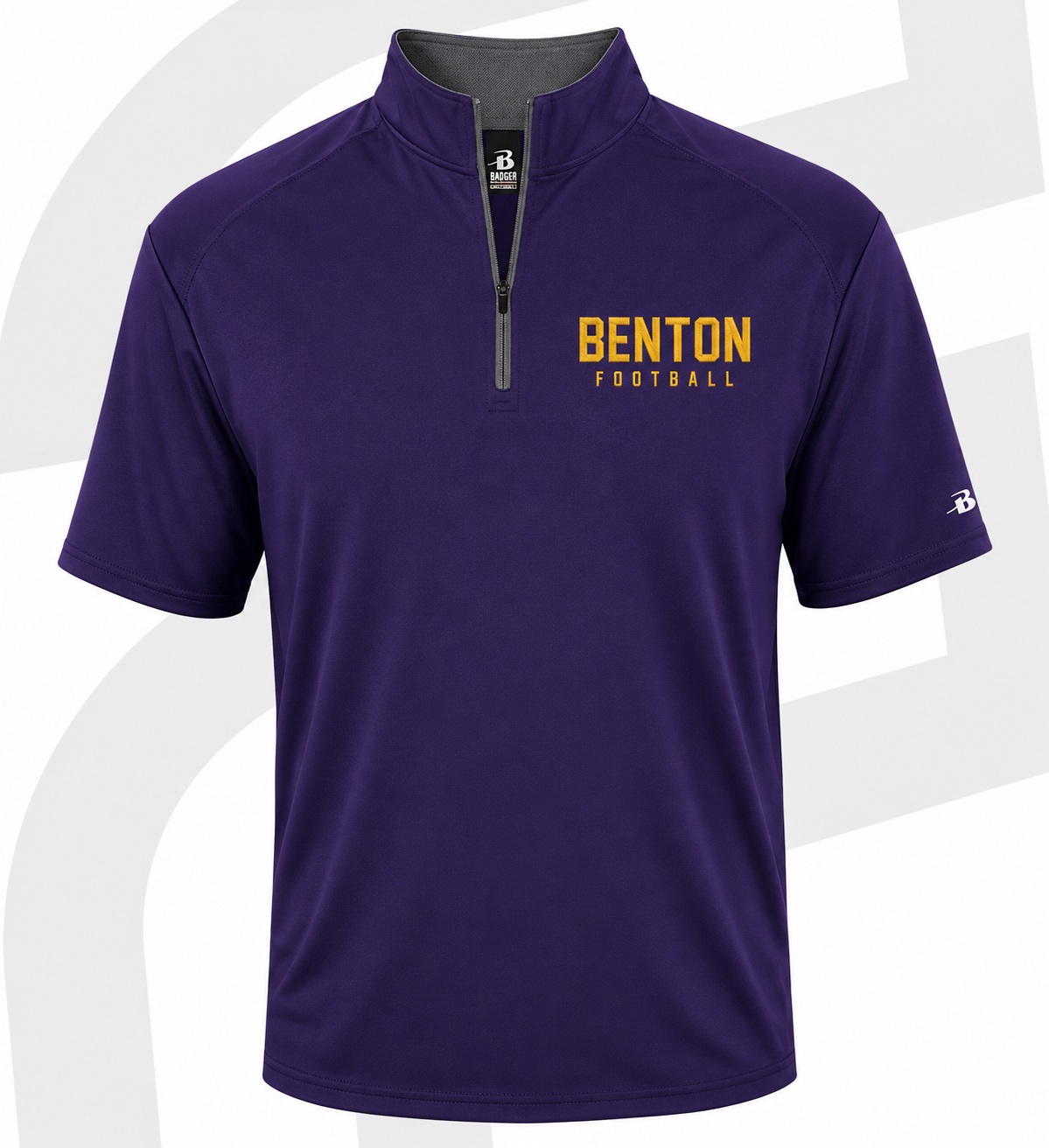 Benton Football 1/2 Zip Performance Pullover