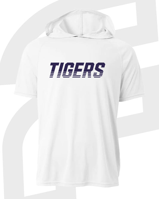 Tiger Lines Short Sleeve Hooded Shirt