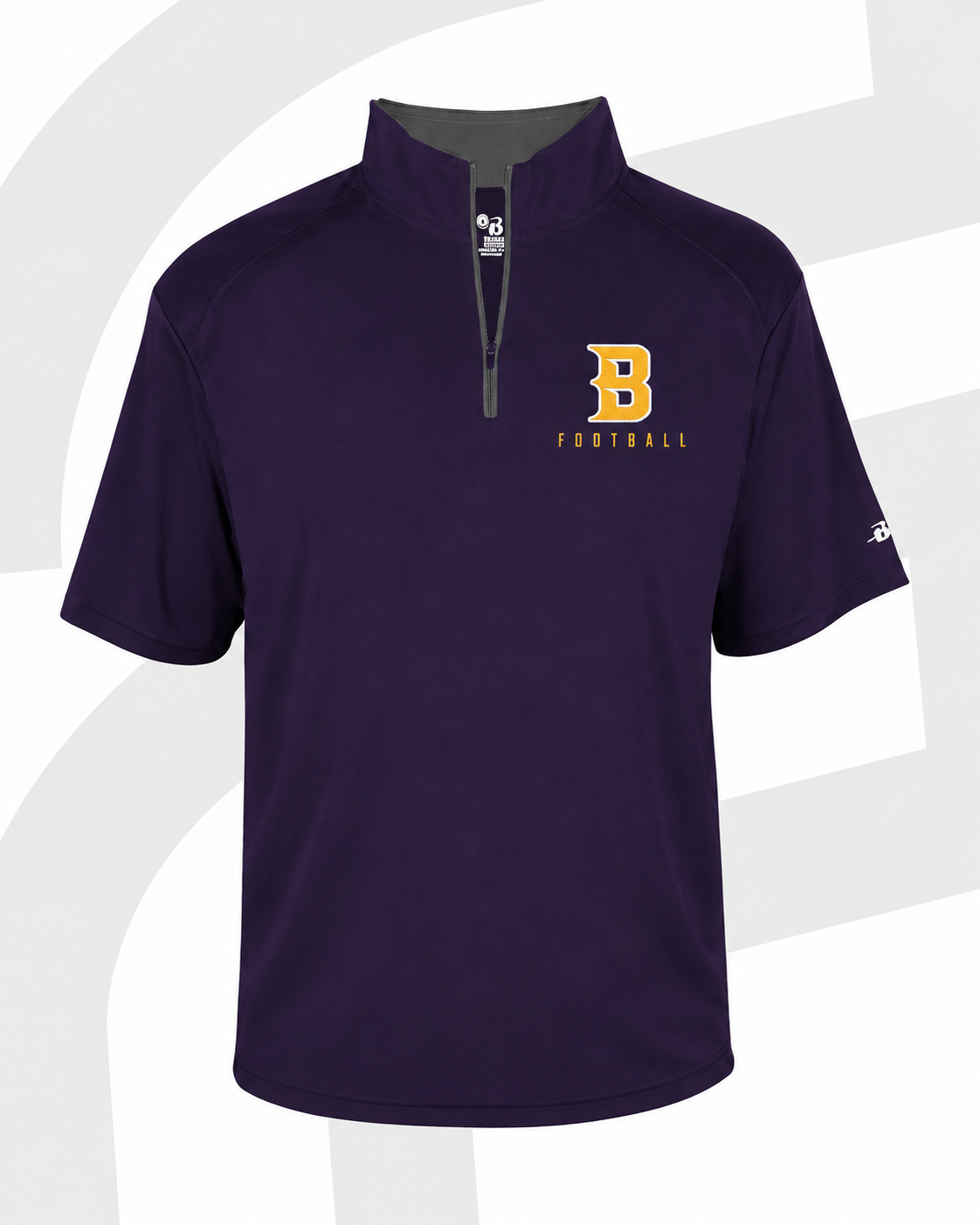Benton B Football 1/2 Zip Performance Pullover