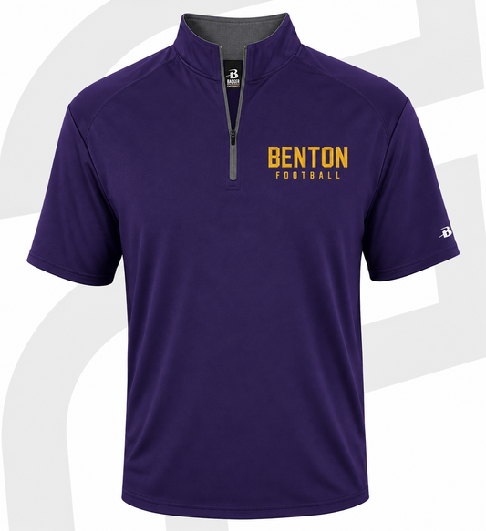 Benton Football 1/2 Zip Performance Pullover