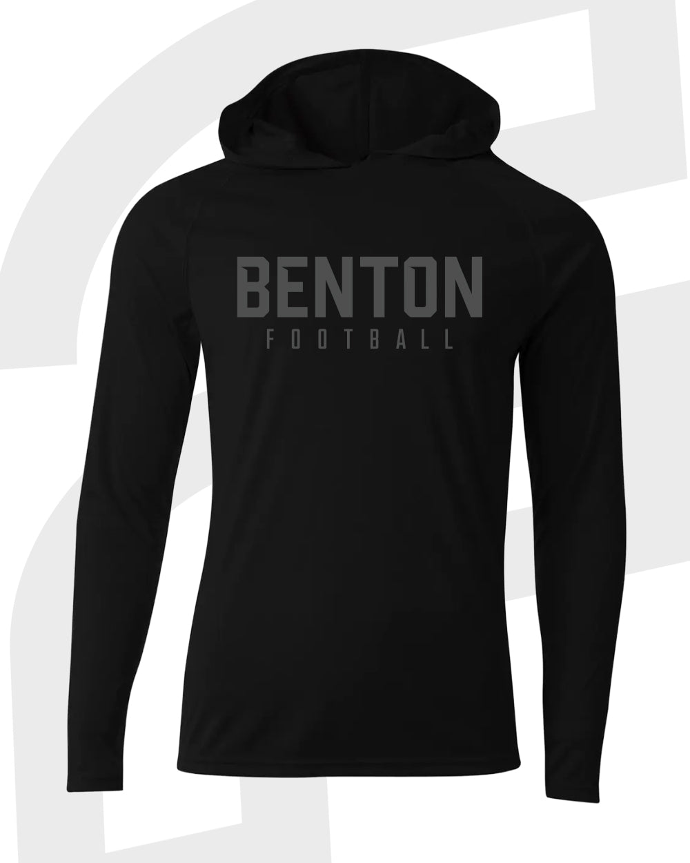 Benton Football Long Sleeve Hooded Shirt