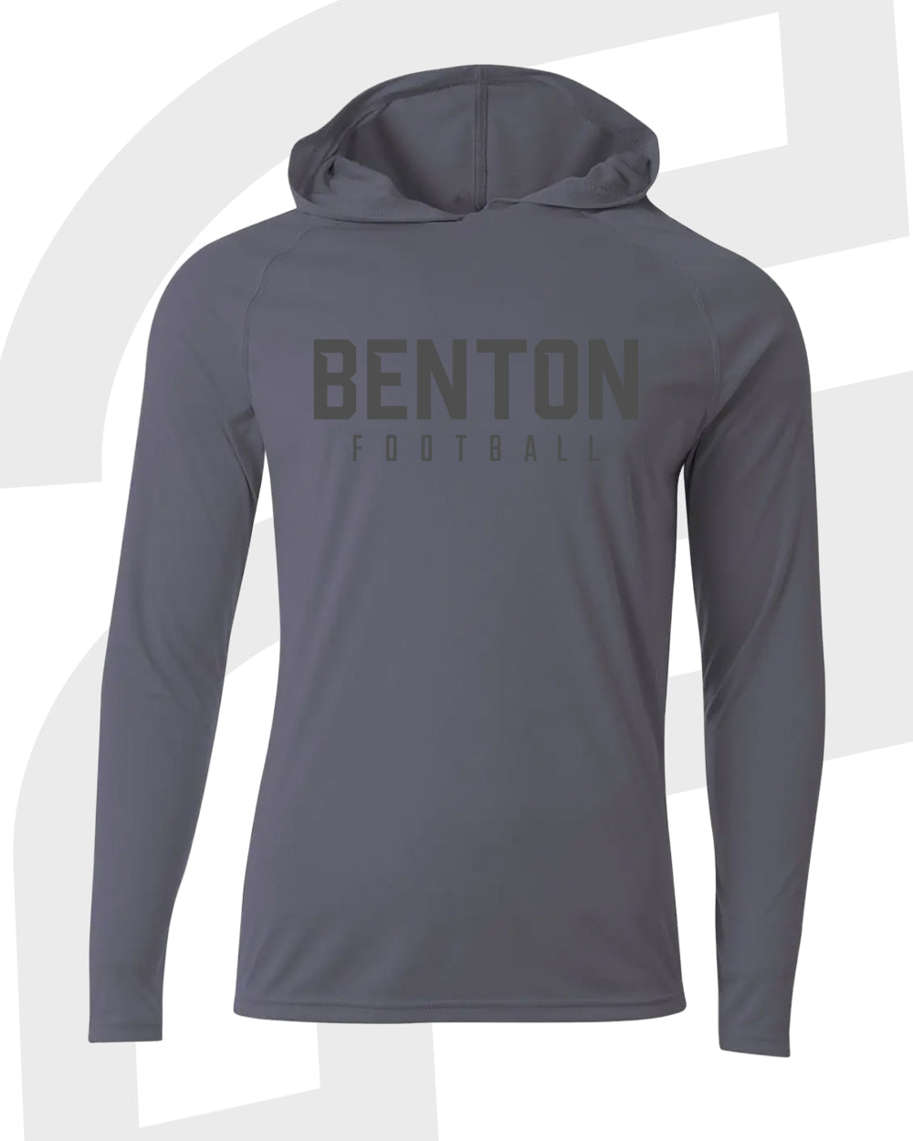 Benton Football Long Sleeve Hooded Shirt