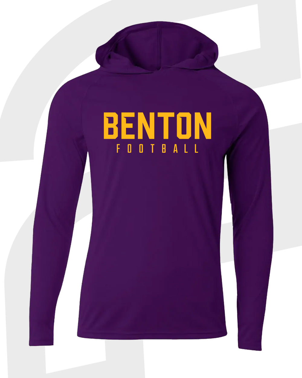 Benton Football Long Sleeve Hooded Shirt