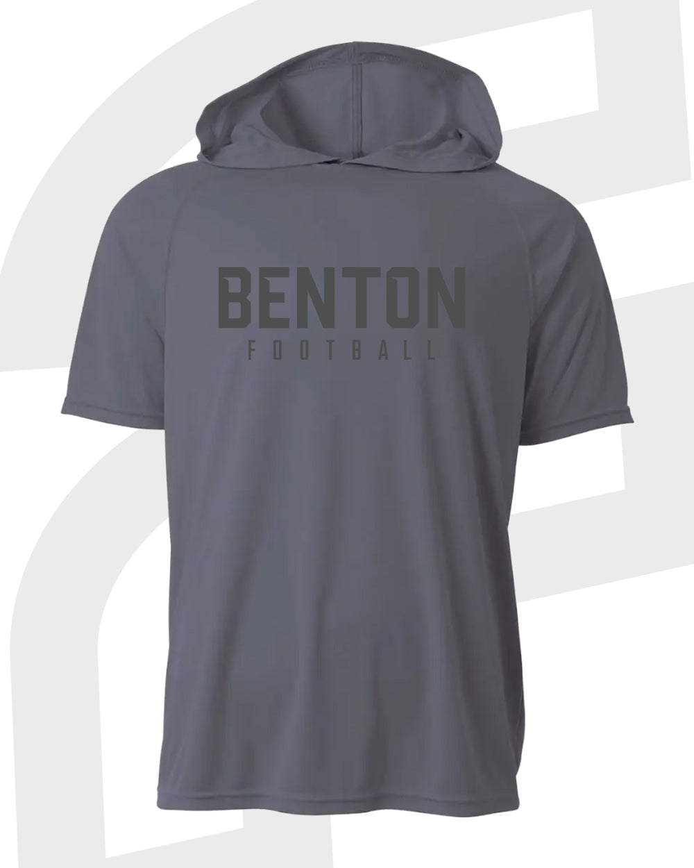 Benton Football Short Sleeve Hooded Shirt