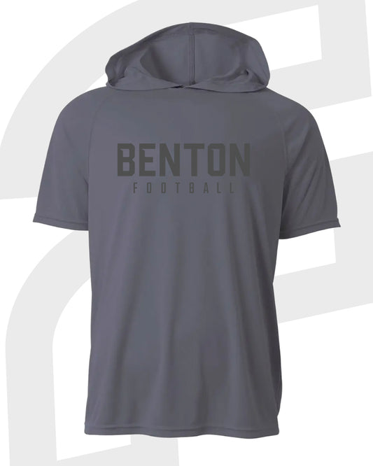 Benton Football Short Sleeve Hooded Shirt