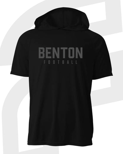 Benton Football Short Sleeve Hooded Shirt