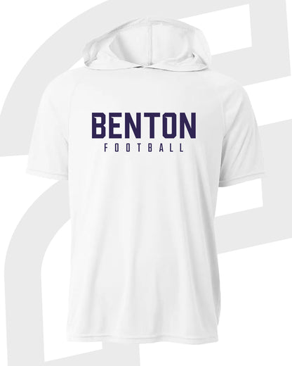 Benton Football Short Sleeve Hooded Shirt