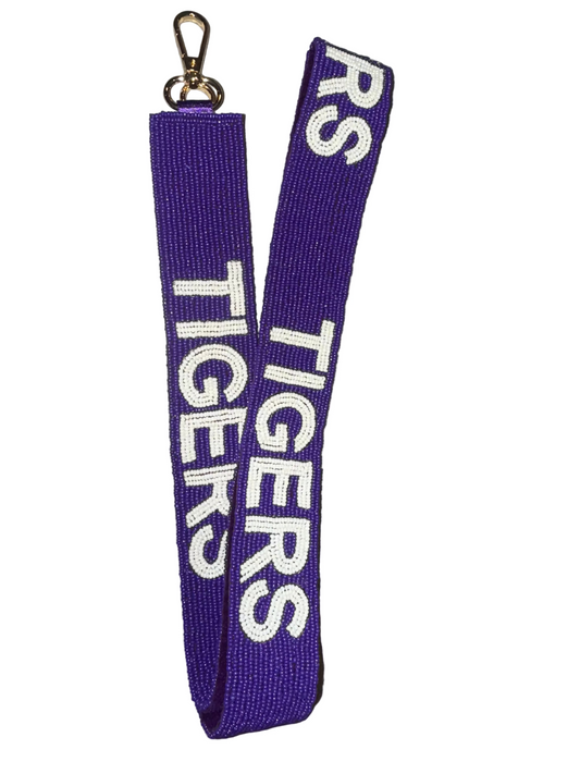 Tiger Beaded Purse Strap