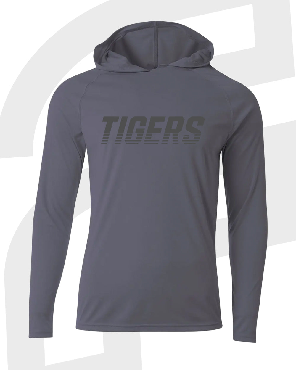 Tiger Lines Long Sleeve Hooded Shirt