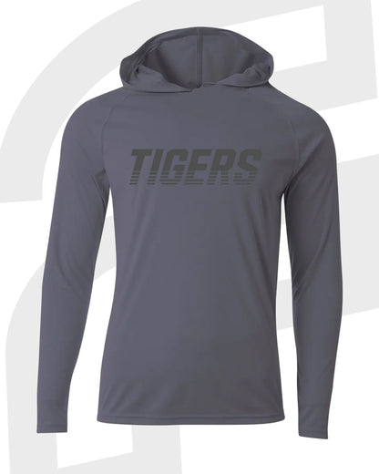 Tiger Lines Long Sleeve Hooded Shirt