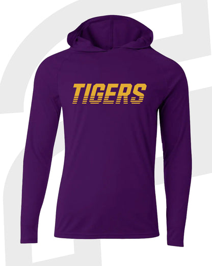 Tiger Lines Long Sleeve Hooded Shirt
