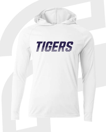 Tiger Lines Long Sleeve Hooded Shirt