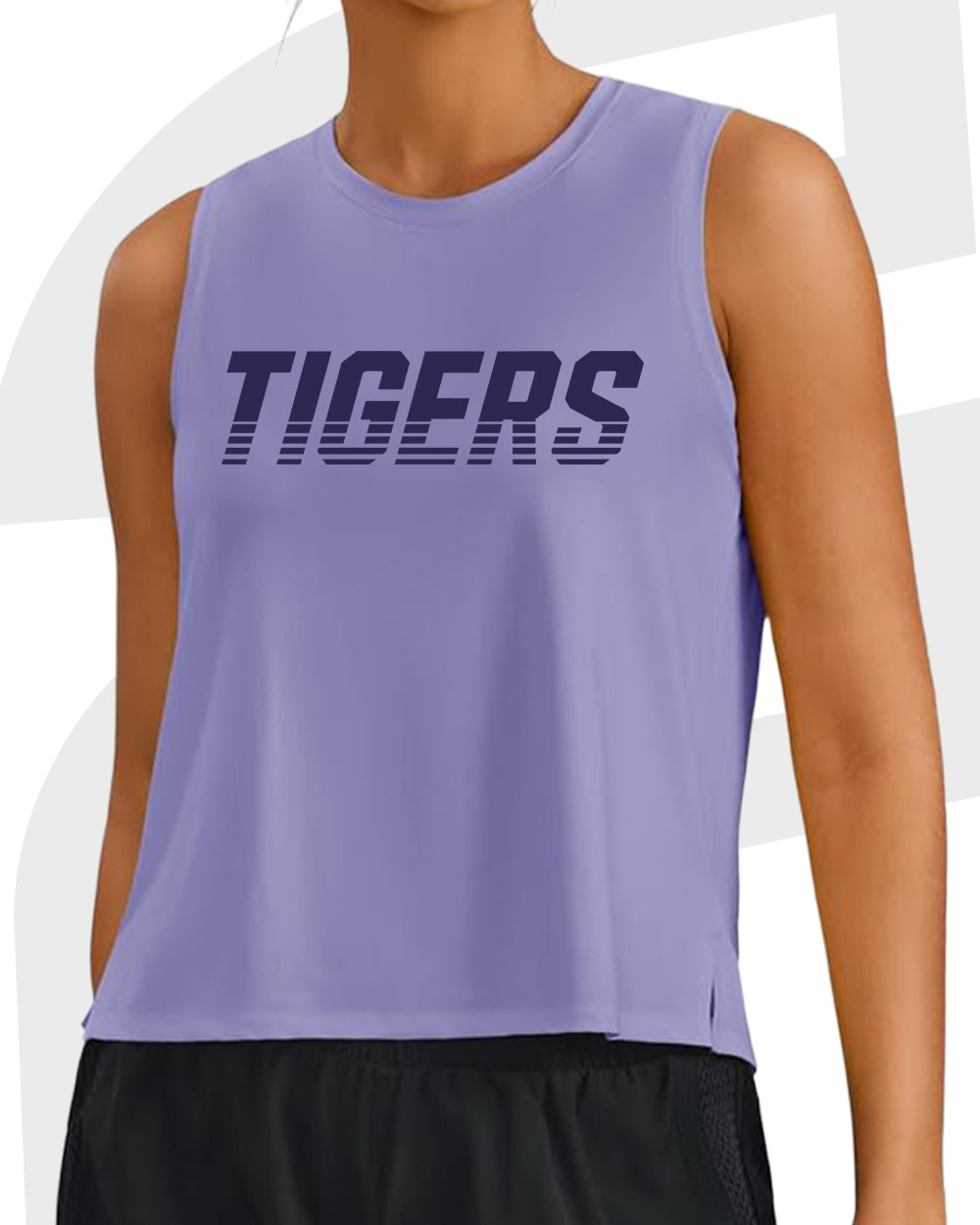 Tiger Lines Ladies Crop Tank