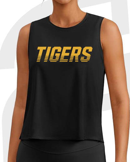 Tiger Lines Ladies Crop Tank
