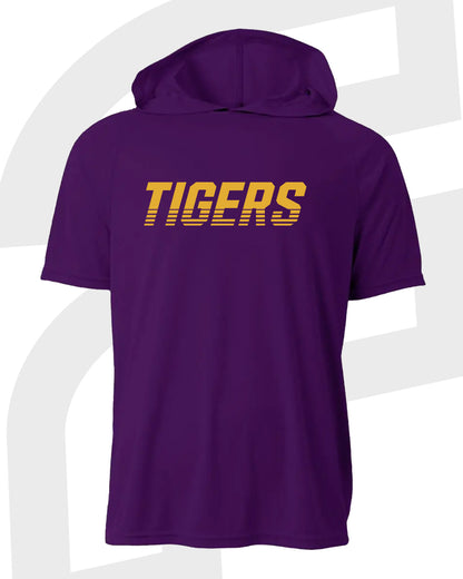 Tiger Lines Short Sleeve Hooded Shirt