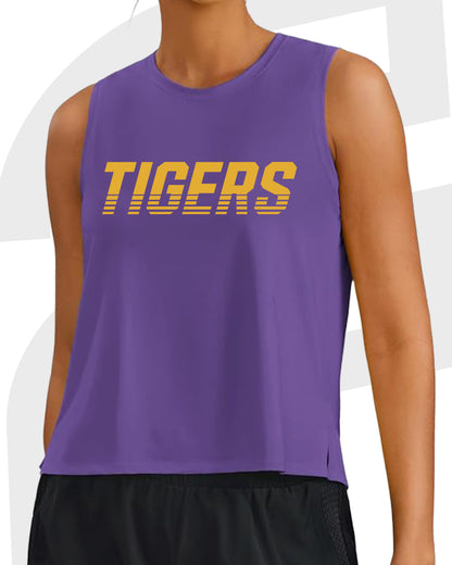 Tiger Lines Ladies Crop Tank