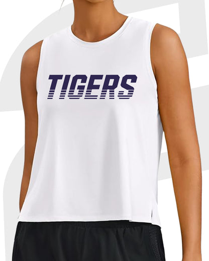 Tiger Lines Ladies Crop Tank