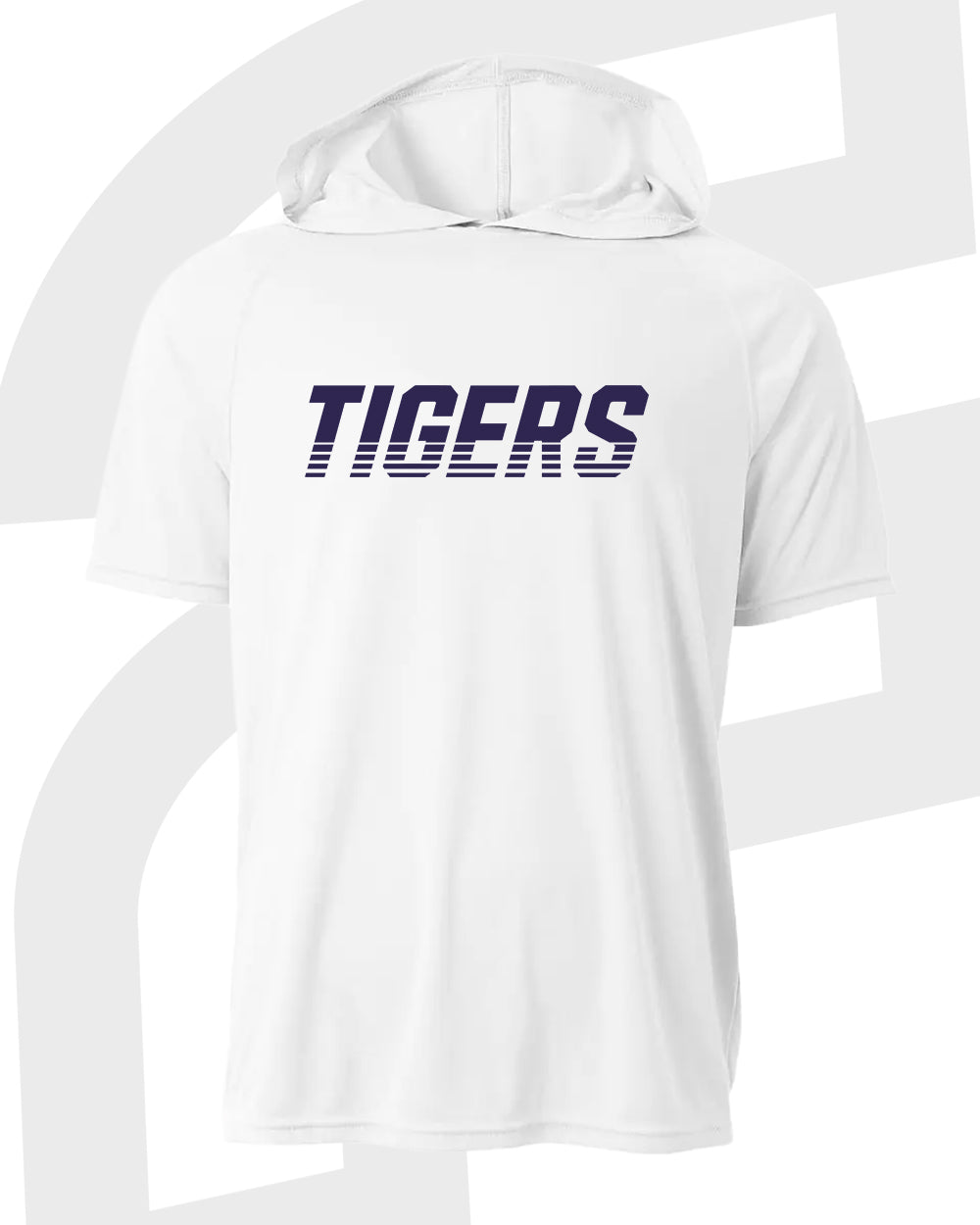 Tiger Lines Short Sleeve Hooded Shirt